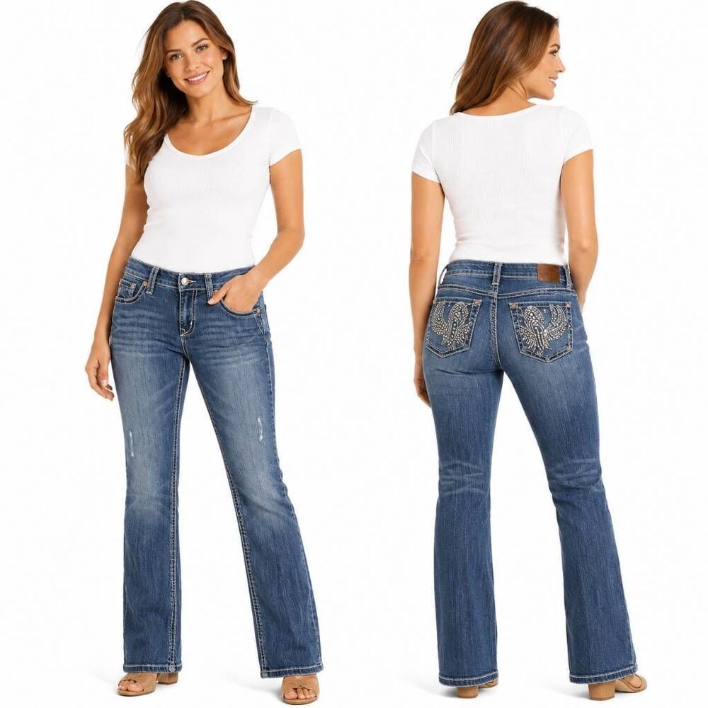 Adiktd Bootcut Jeans 6 W29 Embellished Pockets
